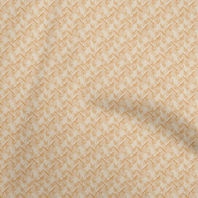 oneOone Polyester Spandex Orange Fabric Chevron Sewing Craft Projects Fabric Prints By Yard 56 Inch Wide