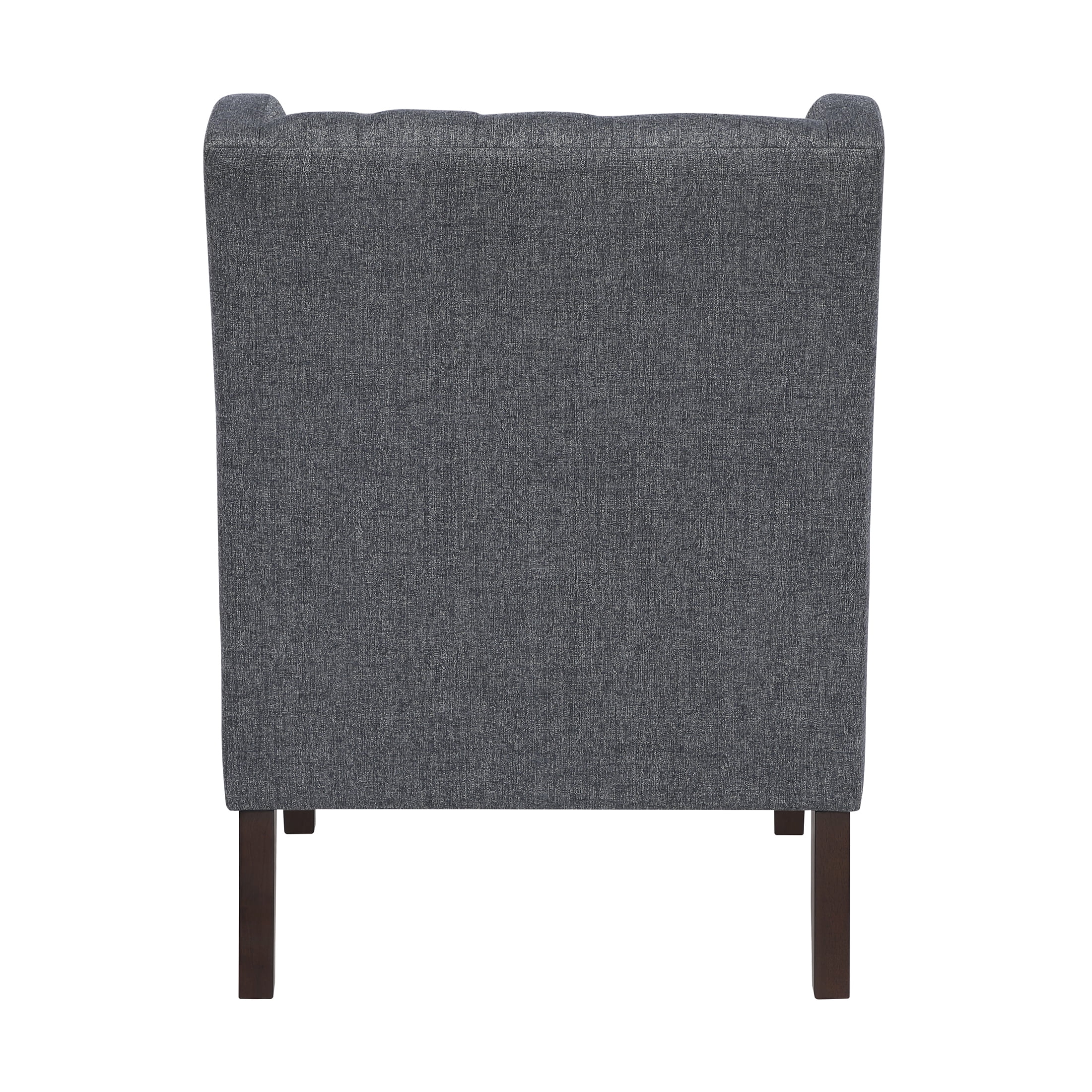OakvillePark Velloria Textured Fabric Tufted Back Accent Chair, Charcoal