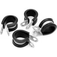 thumbnail image 4 of 42 piezas de abrazaderas para cables de acero inoxidable con revestimiento de goma, abrazaderas para mangueras y tubos, 4 of 5