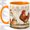 Orange, variant on Farm Rooster Watercolor Coffee Mug, Chicken Rooster Mug, Rustic Kitchen Coffee, Wooden Fence with Poppies and Daisies, Brown Hen Garden Ceramic Cup Decor, Cottage Coop Art, Farmers