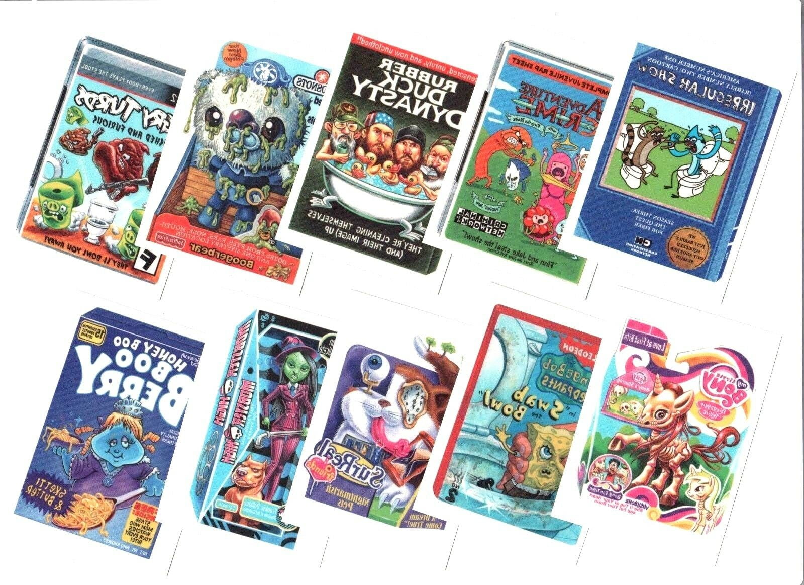 2015 Wacky Packages Series 1 Complete "TATTOO SET" 10/10