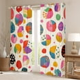 thumbnail image 2 of Manfei Cartoon Dinosaur Egg Black Out Curtains,Multicolor Geometric Dots Curtains Pack of 2 (42x63 Each),Modern Colorful Aesthetic Bedroom Curtains For Girl Boy,Luxury Bedroom Decor, 2 of 6
