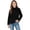 Black, variant on Girls' Polar Fleece Quarter-Zip Mock Jackets for Boys Girls Yellow 160(14-15 Years)