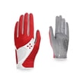 thumbnail image 1 of Guantes de golf Advancent de cuero antideslizantes transpirables para mujer Rojo Talla 21, 1 of 6