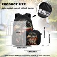 thumbnail image 4 of Yspwyqan Backpack Set for Kids, USA Flag Bald Eagle Kids Backpack Matching Lunch Box Set, Lightweight Fits 14 Inch Laptop, Large Capacity Schoolbag with Water Bottle Bag for Ages 8-15, 4 of 7