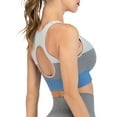 thumbnail image 5 of 2Pcs Sports Bras Women Breathable Tank Top Push Up Yoga Bra Fitness Workout Gym Running Yoga Bra Ladies Seamless Bras with Removable Pads, 5 of 7