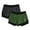 Black Heather/Green Heather, variant on icyzone Exercise Athletic Jogging Shorts 2-in-1