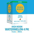 thumbnail image 2 of High Noon Watermelon Vodka Hard Seltzer, 4 Pack, 12 fl oz Cans, 4.5% ABV, 2 of 9