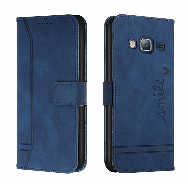 Funda con tapa estilo vintage para Samsung J2 Prime G530, ranura para múltiples tarjetas, protección total, estilo retro, material PU+TPU