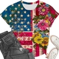 thumbnail image 5 of Elvqul 4th of July T Shirts for Women Patriotic Independence Tops American Flag V-Neck Ladies Blouses Eagle, 5 of 6