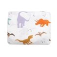 thumbnail image 5 of ZandH Global Dino Baby Bamboo Cotton Muslin Swaddle Blanket, Bib, Burp Cloth, Bandana Bib Set. Soft, Lightweight and Breathable. Swaddle, Nursing Cover, Playmat and Stroller Cover, 5 of 6
