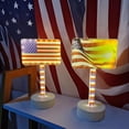 thumbnail image 5 of Lámpara decorativa con la bandera de EE. UU. para el 4 de julio: luz nocturna LED para fiestas, bares y decoración de habitaciones. Lámpara de mesa patriótica impermeable para interiores y e, 5 of 5