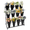 Black, variant on 3-Tier Metal Flower Rack, Movable, 12 Buckets, for Warehouses Commercial Use Metal Flower Display Stand, 3 Layers, 12 Buckets, for Home Garages Workshops