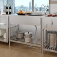 thumbnail image 2 of Bingirl Évier Utilitaire de Cuisine Autoportant en Acier Inoxydable 47x19.7x33.5 Pouces Bol Simple avec Robinet Poste de Travail Chaud Froid Pivotant à 360° Durable Résistant à la Rouille pour Restaurant Cuisine Garage Extérieur, 2 of 5