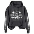 thumbnail image 4 of LGASWYX Football Auntie Women's Football Letter Print Long Sleeve Hooded Sweatshirt (Dark Gray,M), 4 of 4