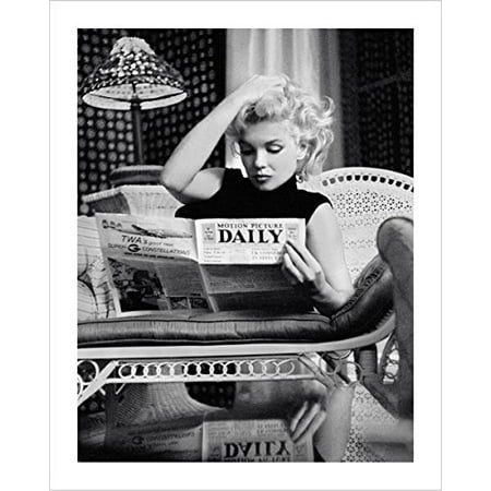 Marilyn Monroe Reading Motion Picture Daily 1955 by Ed Feingersh 20x16 Photograph Art Print (Marilyn Monroe Best Photos)