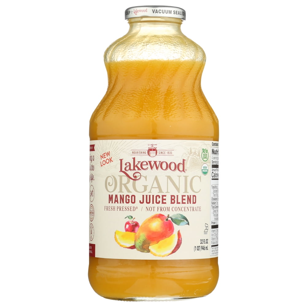 Lakewood Organic Mango 100 Juice Blend, 32 Fl Oz