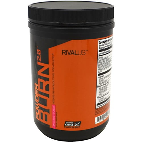 Rivalus Powder Burn 2.0 PreWorkout Punch, 403g