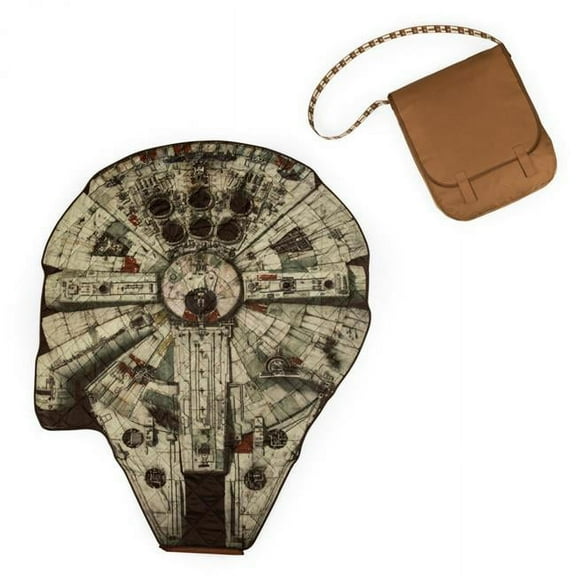 Star Wars Chewbacca  Millenium Falcon Picnic Blanket in a Bag