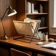 thumbnail image 6 of Minimalist Freestanding Magazine Rack 13.78×15.75In, Canvas & Metal Frame Book Document Holder for Living Room Bedroom Office, 6 of 6
