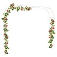 thumbnail image 3 of ToppiJoy White Metal Garden Arch Trellis,Steel Arch Trellis for,Various Climbing Plant Roses Vines,Garden Arbors and Arches,for Wedding Event Decoration,Easy to Assemble, 3 of 31
