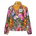thumbnail image 6 of Jackets for Women Winter Coat Jackets Flannel Stand Collar Jacket(Whimsical Floral Sun Butterfly Dream,Size:S-4XL), 6 of 7