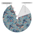 thumbnail image 2 of Yiaed Underwater Animals and Flowers Print Christmas Tree Skirt , Tree SkirtsTree Mat for Christmas Winter Holiday Indoor Decorations-48", 2 of 7