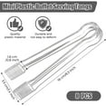 thumbnail image 5 of 16 Pcs Plastic Buffet Serving Tongs Mini Utensil Appetizers Clear Kitchen 6.3 Inch Small Ice, 5 of 7