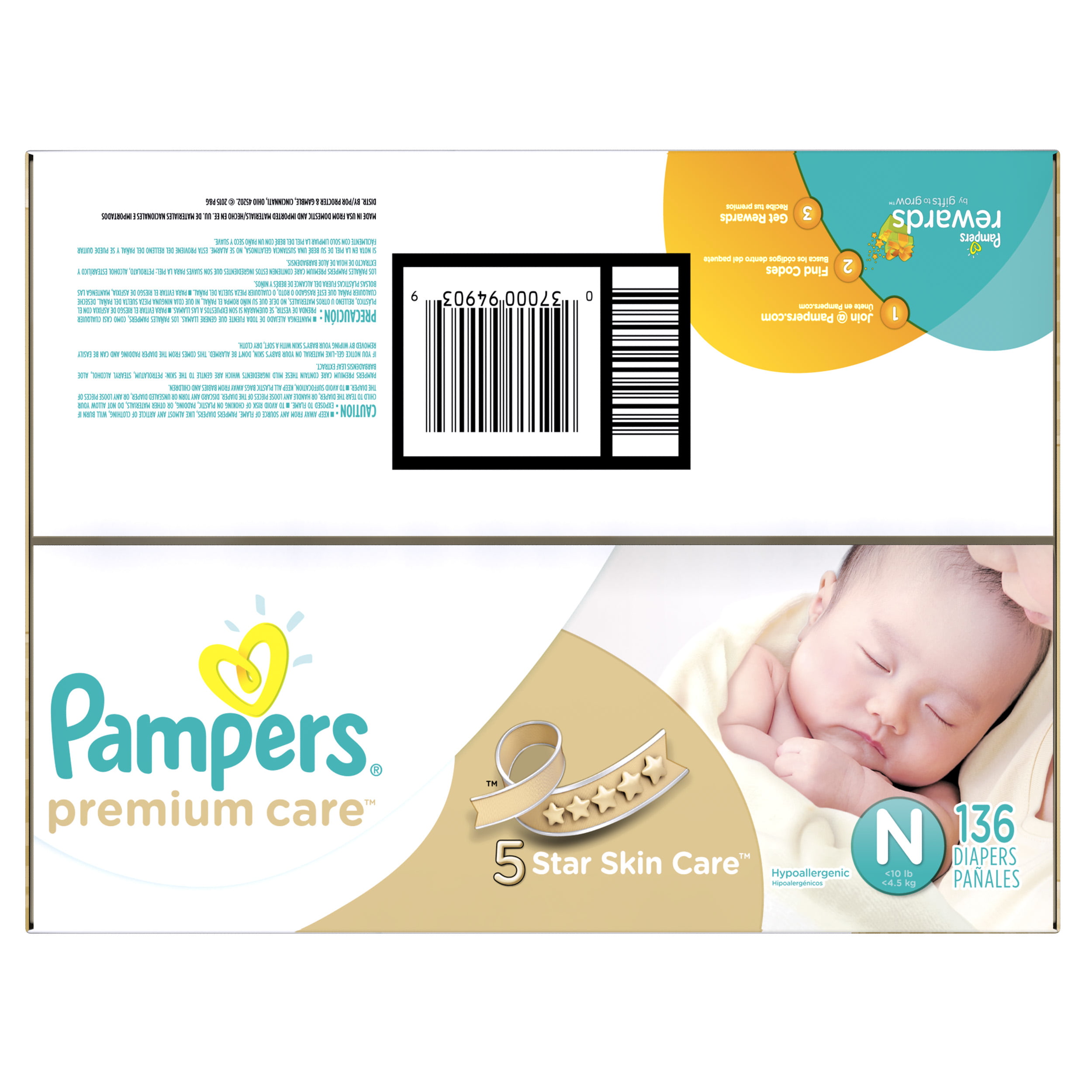 Pampers Premium Care Diapers (Choose Size and Count) 