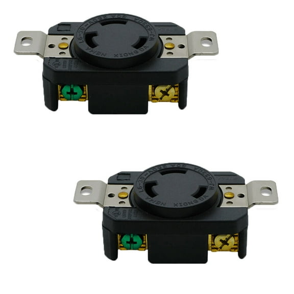 2PCS NEMA L6-30R Female Twist Lock 30A 250V 3 Wire Locking Receptacle