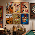 thumbnail image 3 of Set of 6 Retro Tin Wall Art Plaques, 8 x 12 Inch Vintage Metal Signs for Home Bar, Man Cave, Garage, Kitchen, Club, Pub and Rustic Wall Decor, 3 of 6