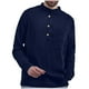 thumbnail image 2 of pstuiky camisas de manga larga para hombre, Camisa de manga larga con cuello alto y botones, holgada, informal, de color liso, a la moda, para hombre camisetas de hombre xl, 2 of 6