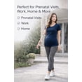 thumbnail image 6 of Yawrut Round Neck Maternity T-Shirt, Soft Stretchy Ruched Pregnancy Top, Casual Short Sleeve Maternity Tee for All Trimesters, Daily Home Work Pregnant Shirts, 6 of 9