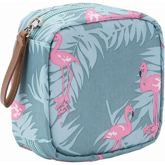 Small Makeup Bag Purse Organizer Pouches Flamingo Decorative Zipper Handbag Lipstick Cosmetic Storage Bag Waterproof Organizer Pouches for Women Gifts Travel Accessories 3.94x3.94x1.79in for DIY