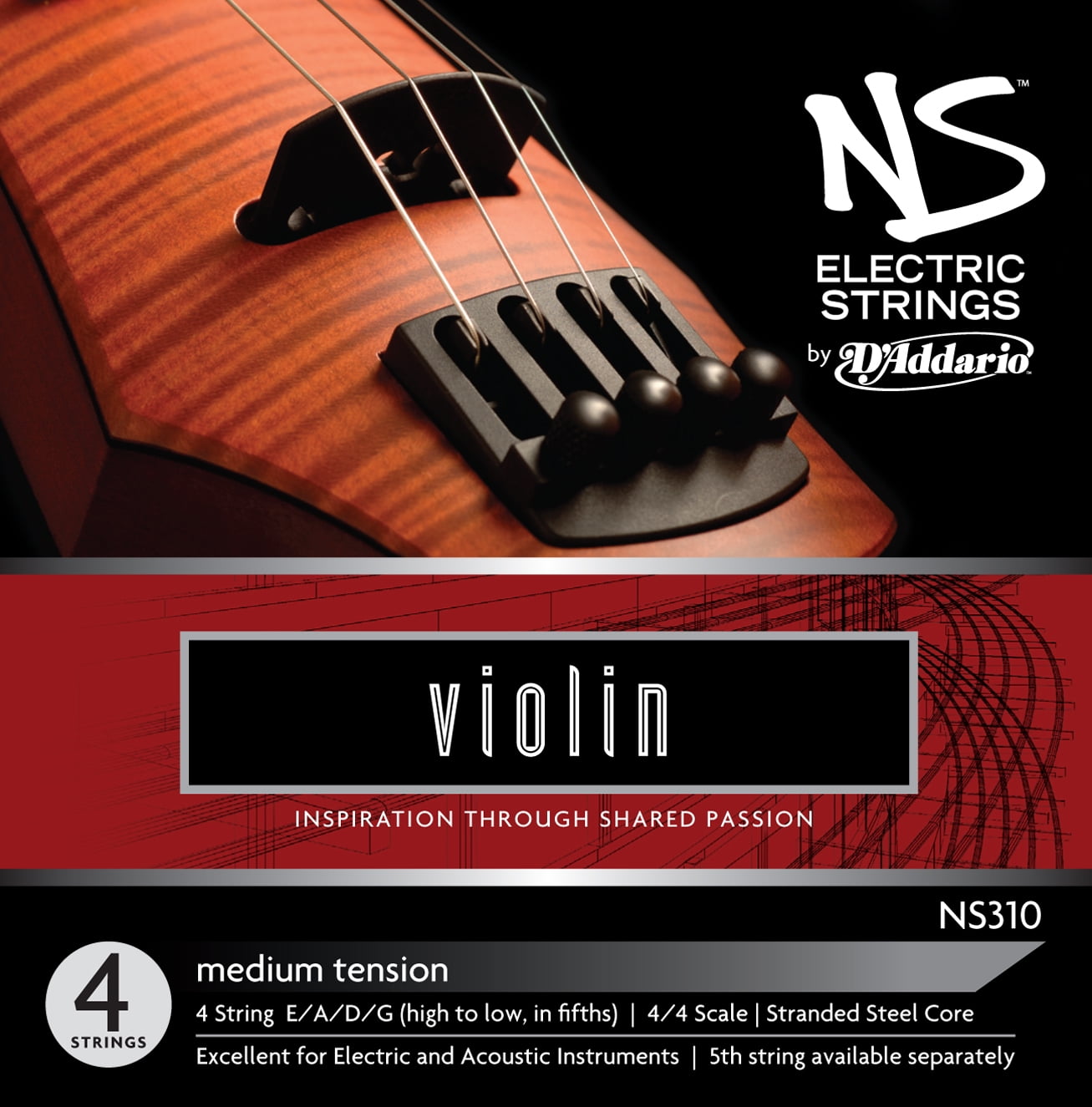 Classic Music Pirastro Chromcor Violin Strings Full Set 4/4 End