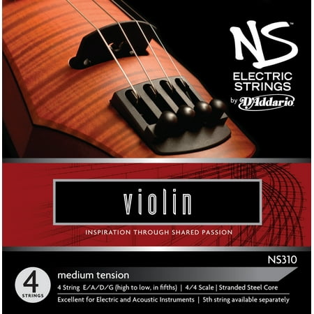 D'Addario NS Electric Violin String Set, 4/4 Scale, Medium Tension