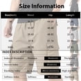 thumbnail image 4 of Cargo Shorts for Men Elastic Waist Drawstring Lightweight Hiking Shorts Breathable Stretch Casual Shorts, 3XL, 4 of 8