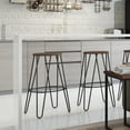 thumbnail image 2 of Simpli Home Simeon Industrial Metal 26 inch Metal Counter Height Stool with Wood Seat (Set of 2) in Cocoa Brown / Black, 2 of 9