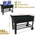 thumbnail image 4 of Large Planter Raised Beds with Legs Outdoor Metal Planter Box on Wheels Elevated Garden Bed for Vegetables Flower Herb Patio 40x 11 x 31.5 in, 4 of 13