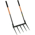 VEVOR Broad Fork Cultivating Tool, 20" Wide Broad Fork Steel 5 Tines 43