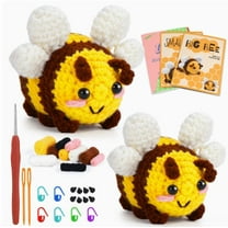 Crochet Kit For Beginners, Knitting Starter Pack For Grils And Women, 2 Big Bee Set
