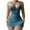 Blue, variant on Chain Ruched Bodycon Mesh Sheer Halter Outfits Mini Lingerie Dress Set with Thong 2 Piece Pink M