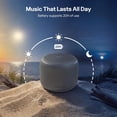 thumbnail image 2 of Bobtot Altavoz Portátil Bluetooth, Altavoz Inalámbrico Impermeable con Sonido Estéreo Mini Altavoz para Exteriores E Interiores 20 Horas de Reproducción Micrófono Integrado Gran Opción de Regalo, 2 of 8