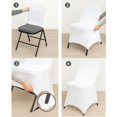 thumbnail image 4 of Fundas para sillas para eventos, 50 unidades, blancas, de spandex, 4 of 5