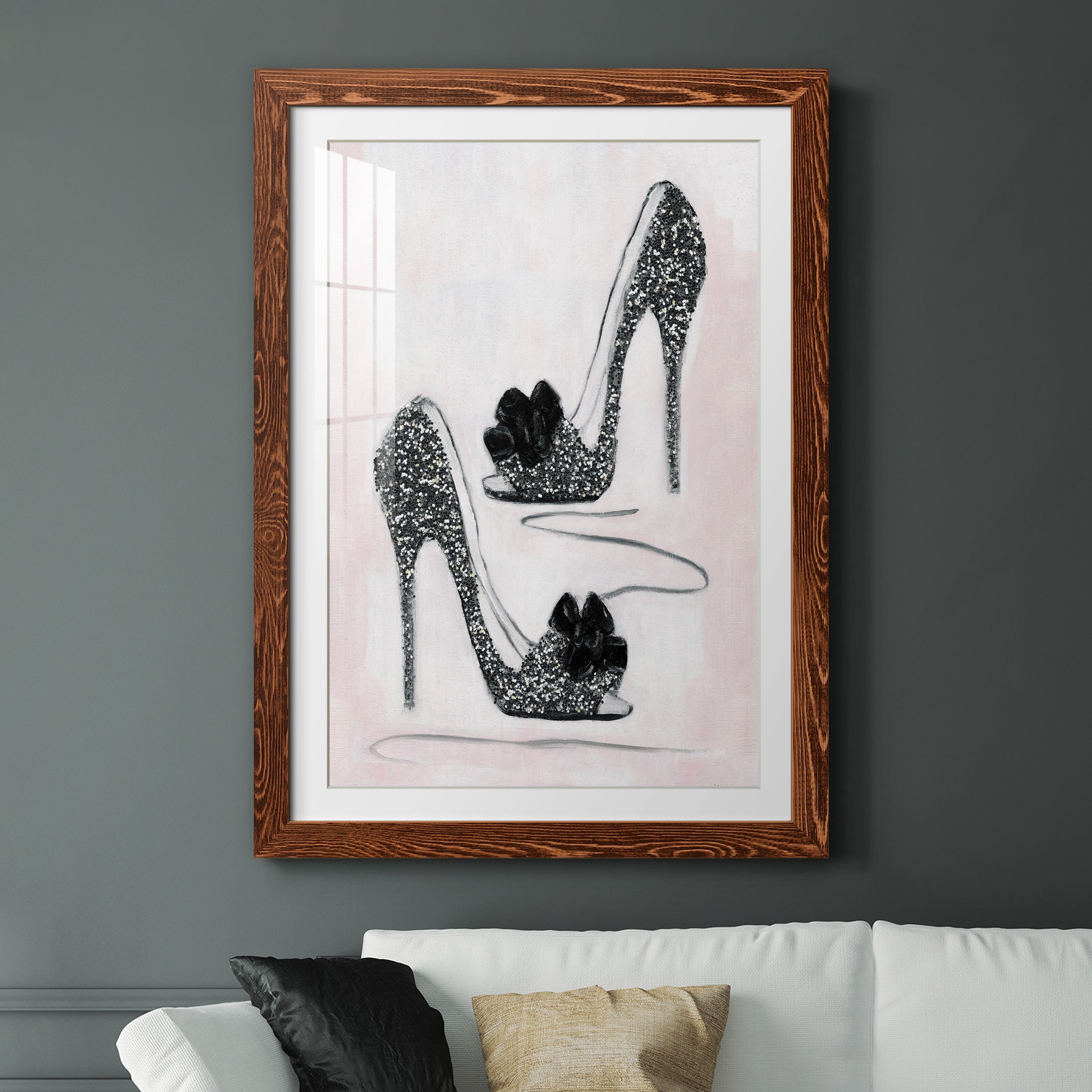 Shoes That Dazzle I - Premium Framed Print - Distressed Barnwood Frame - Ready to Hang