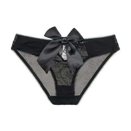 

Varsbaby Women’s Lace Briefs Ultra Thin Lace Panties Sexy Underwear with Bow