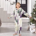 thumbnail image 6 of Soft Big Kids Onesie Pajamas Cozy Loose-Fit Jumpsuits for kids with Pockets for Christmas Lounge & Play Ginkgo Leaves and Petals, 6 of 8