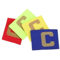 Worgeous 4-Pack Football Captain Armbands Colored Soccer Bands for Kids and Children Youth Sports
