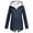 Navy-a, variant on Women's Jacket Long Hooded Rain Outdoor Travel Climbing Raincoat Lined Windbreaker Trendy Jacket