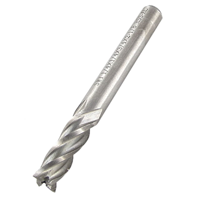 Unique Bargains 1/4' x 1/4' 4 Cannelures Droites Fraise HSS-AL Fin